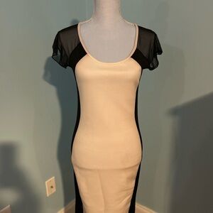 Annabelle Black and Cream Maxi Dress